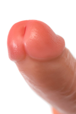 ToyFa RealStick CALIBER 14 см – телесный фаллоимитатор на присоске с отверстием под аксессуары, диаметр 5 см