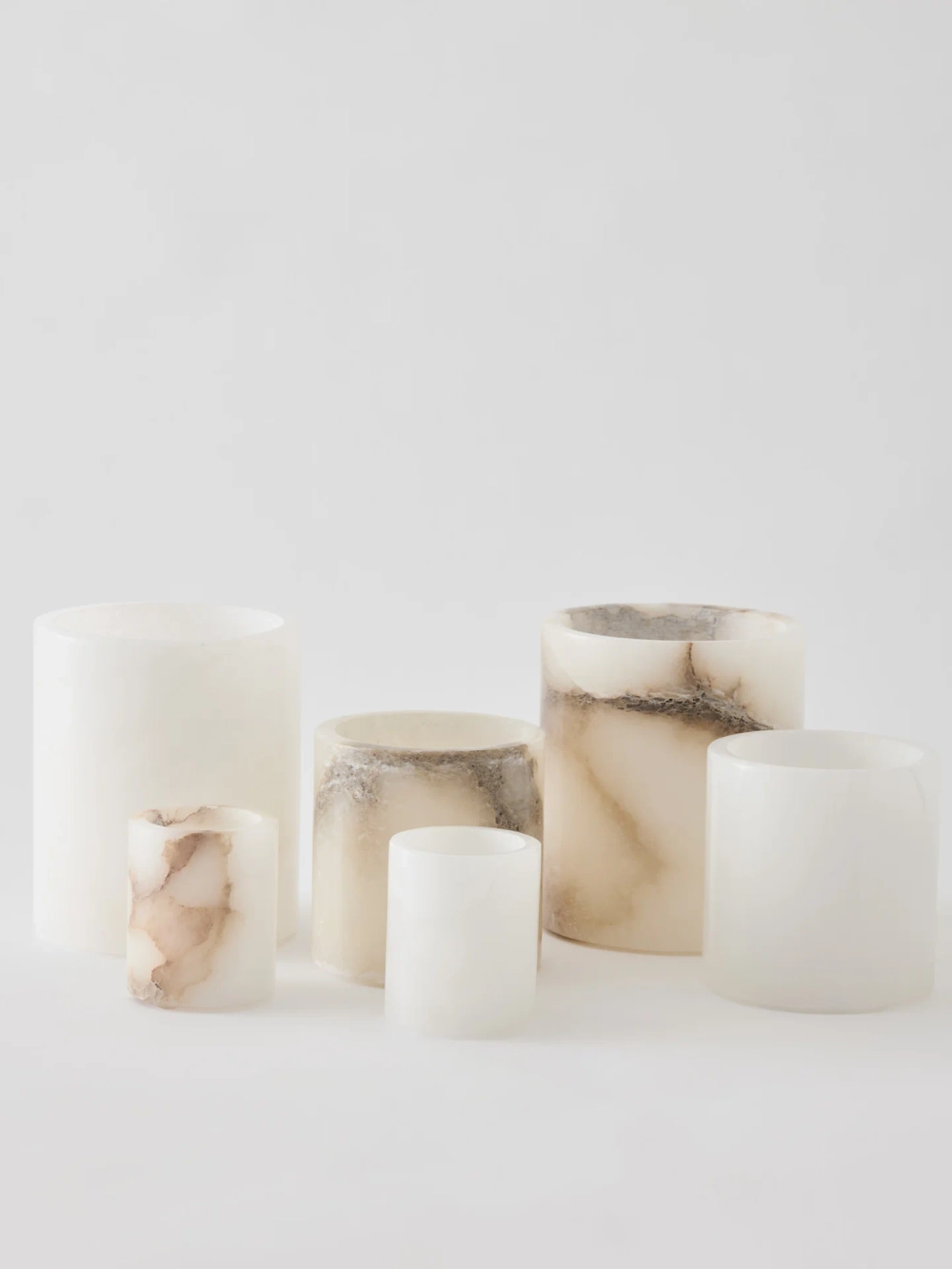 Подсвечник для свечки Tell Me More Alabaster Holder, M, алебастр