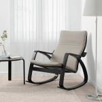 Кресло-качалка - IKEA POÄNG/POANG/ПОЭНГ ИКЕА, 68х94х95 см, серый