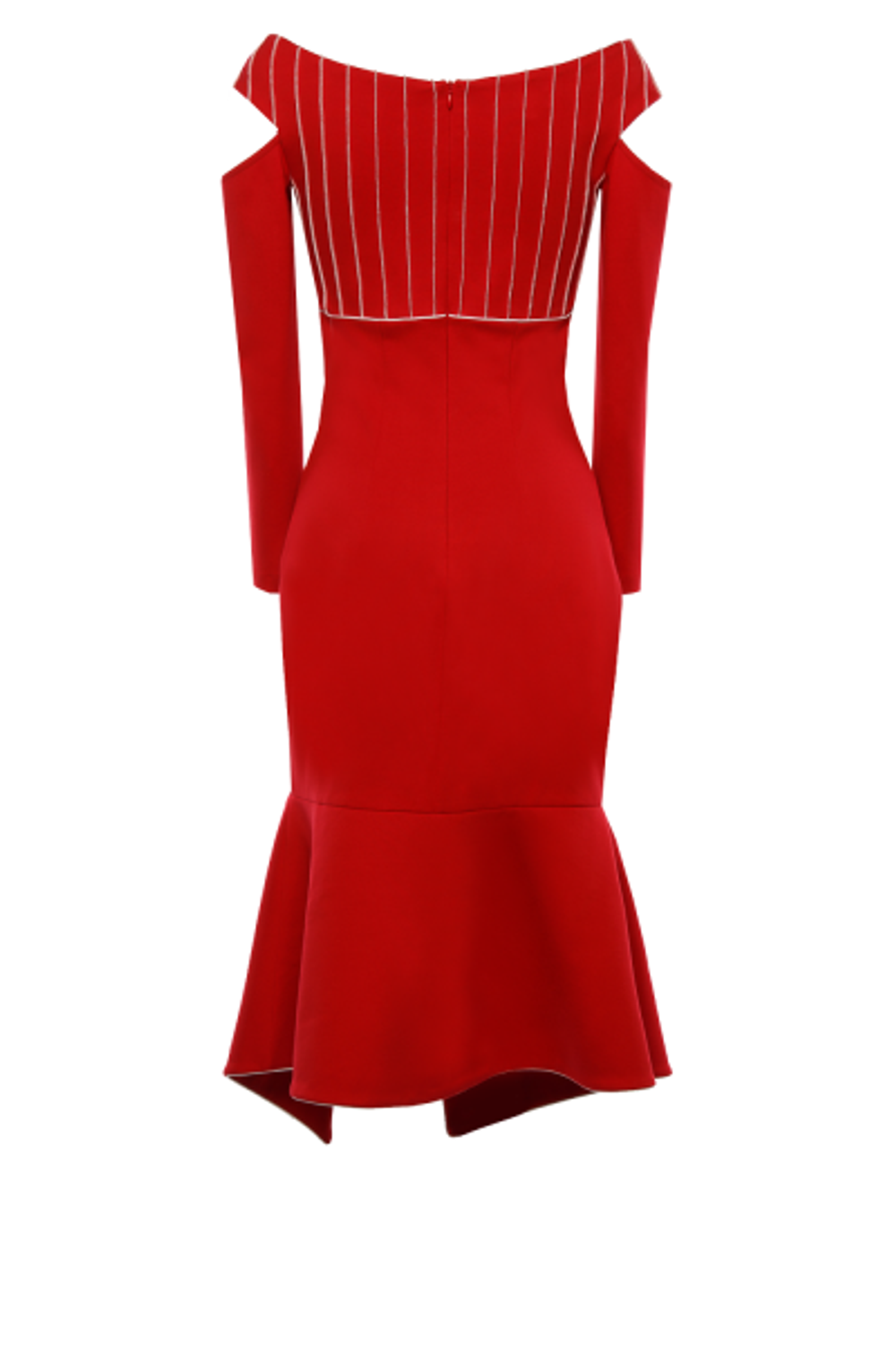 Платье с ассиметричным воланом 14-18FW