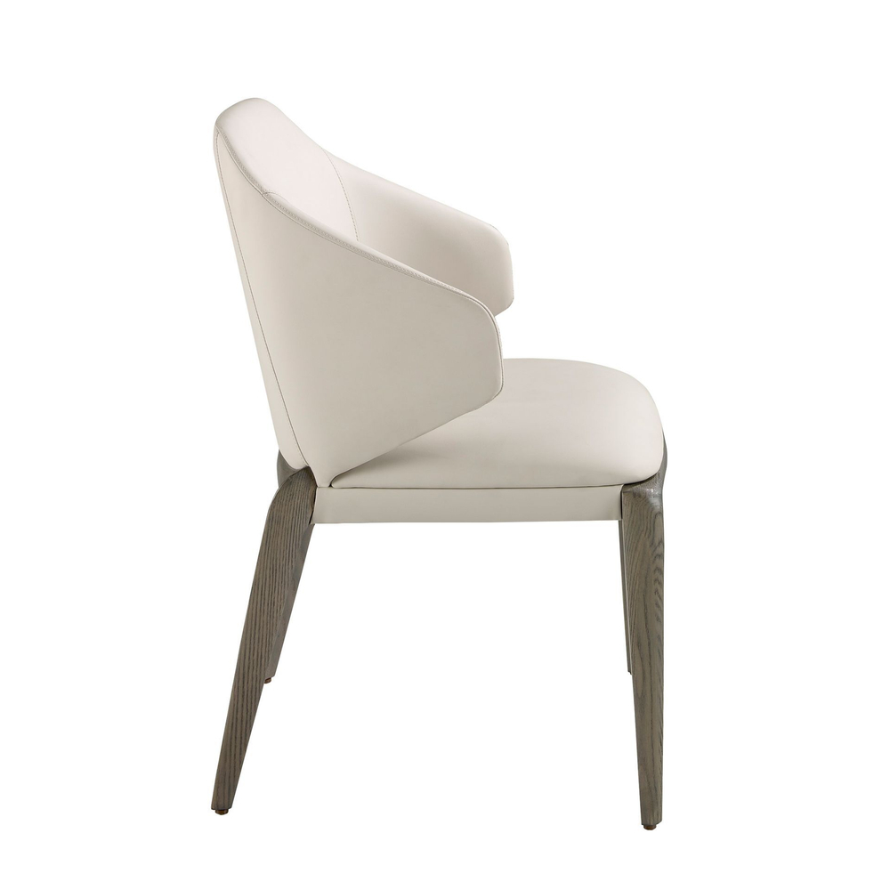 Стул 5123/ACH23016 из экокожи кремового цвета