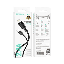Кабель Borofone BX111 Lightning 2.4А черный 1 м
