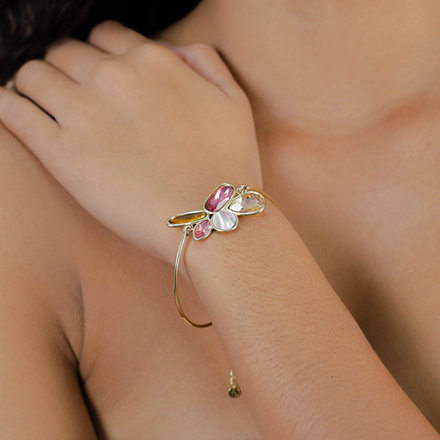 Браслет Franck Herval, Emy, с перламутром и кристаллами, FH26.1-13-73162 (розовый)