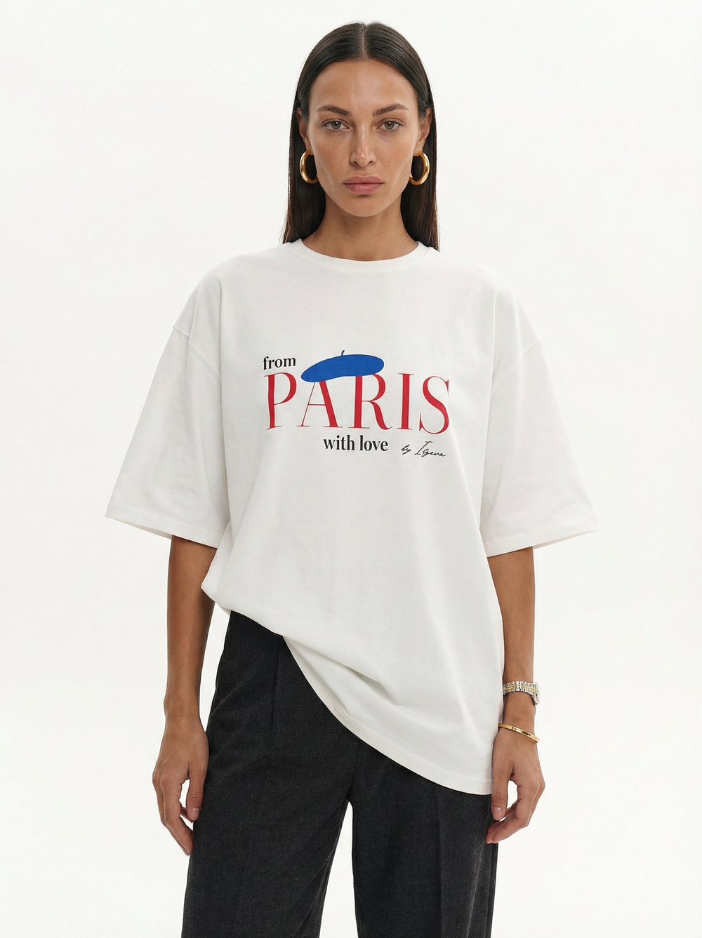 Футболка FROM PARIS | Молочный