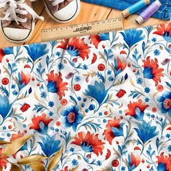 Ткань премиум интерлок садовый мелодия