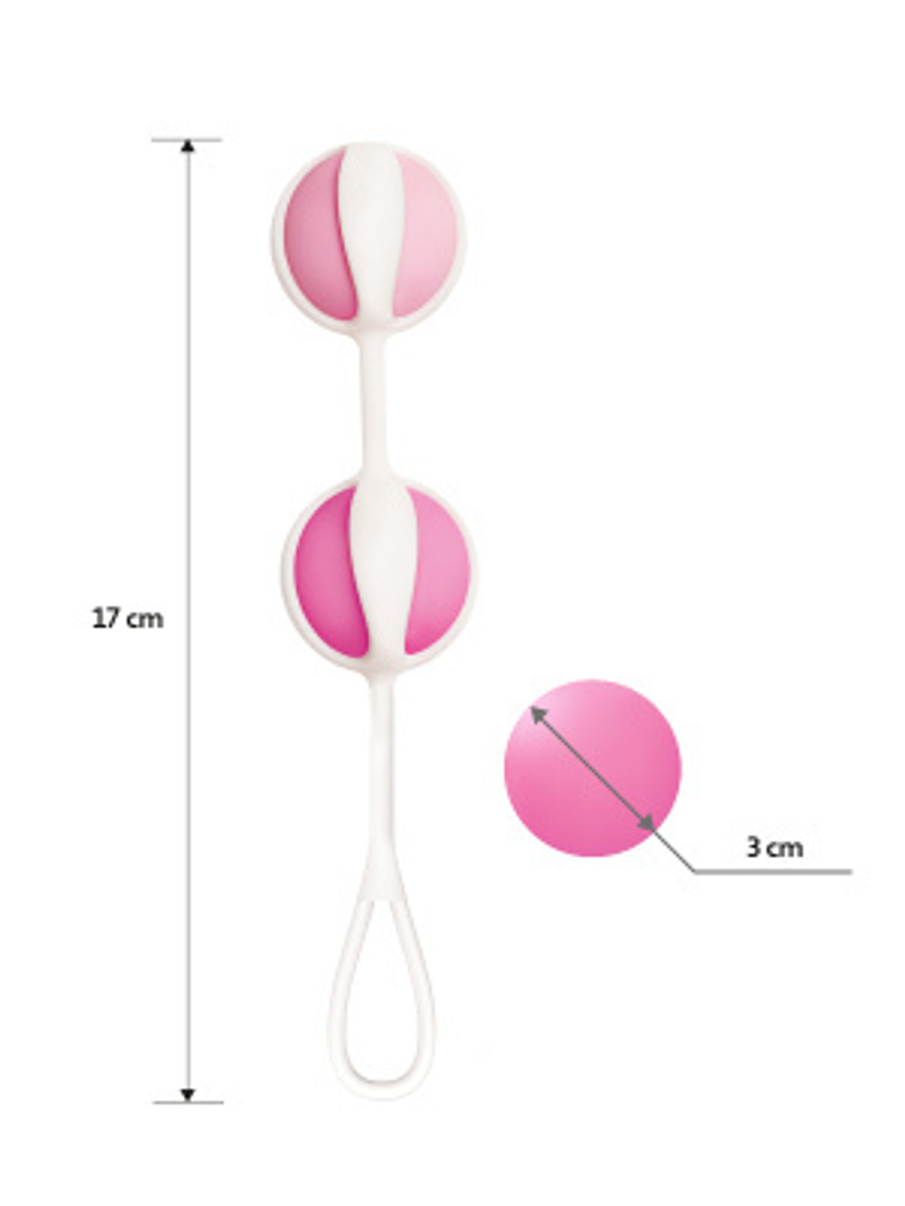 Gvibe Geisha Balls 2  - Шарики для тренировки интимных мышц, 3 см (розовый)