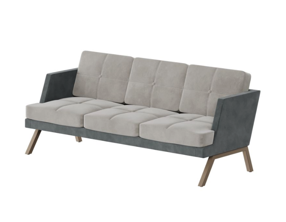 Диван треместный с декором из пуговиц ALDB-03L АЛДО