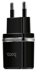 СЗУ USB Hoco C12 (12W, 2 порта) Черный