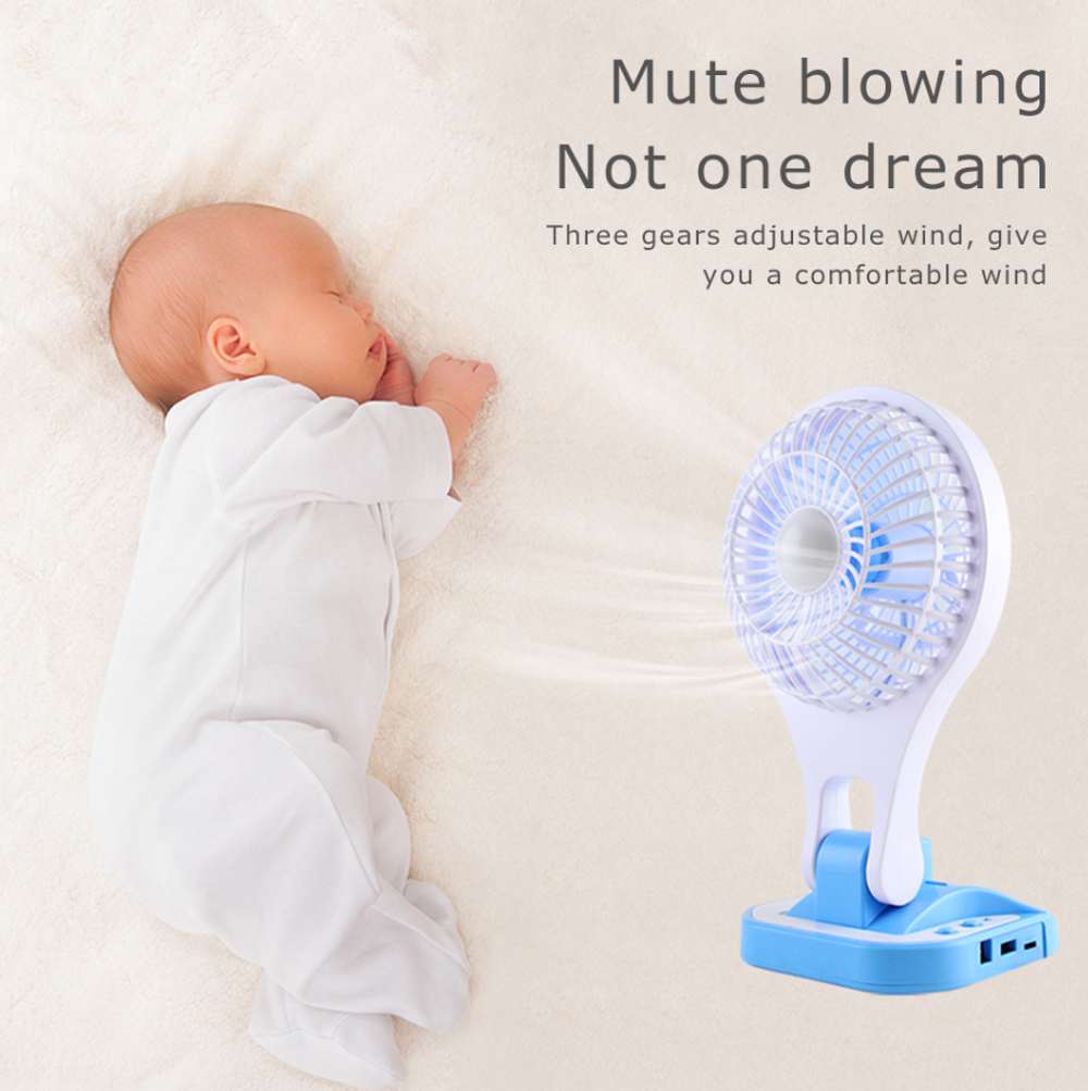 Вентилятор аккумулят. + светильник NGY HYF-AF001