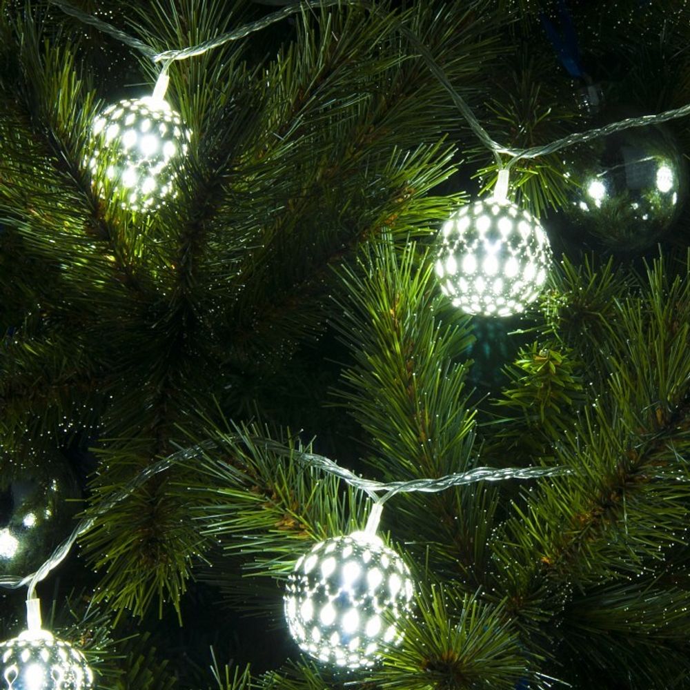 Гирлянда Супернить Eurosvet 400-003 400-003 хром/белый с эффектом мерцания