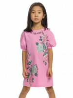 Платье для девочек розовое с цветами