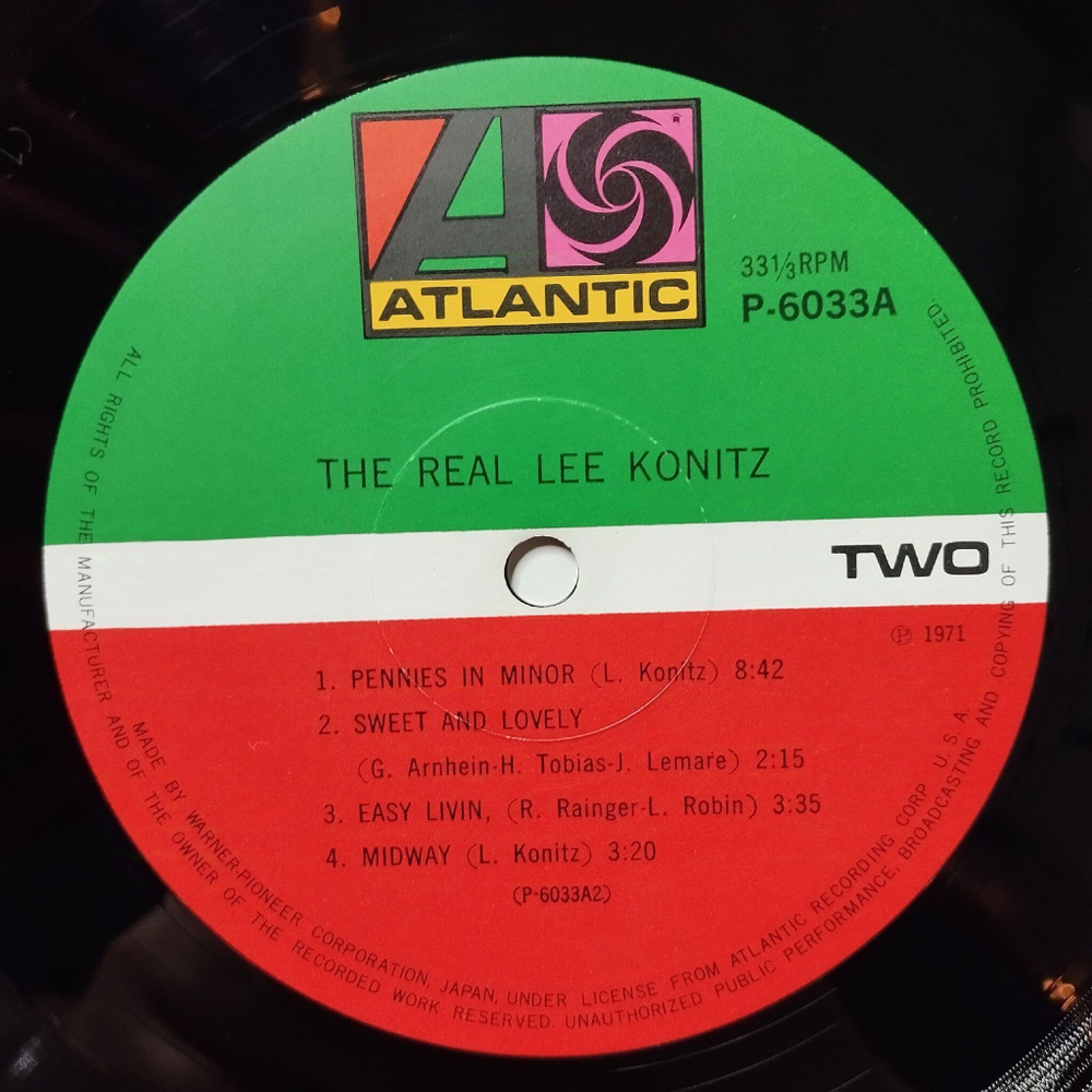 Винтажная виниловая пластинка LP The Real Lee Konitz (Japan 1971) (No Obi)