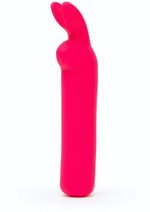 Розовая вибропуля с ушками Rechargeable Rabbit Ears Bullet Vibrator (Цвет: розовый)