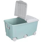 Ящик для игрушек на колесах, 66,5л, 685х395х385 мм (светло-голубой)
