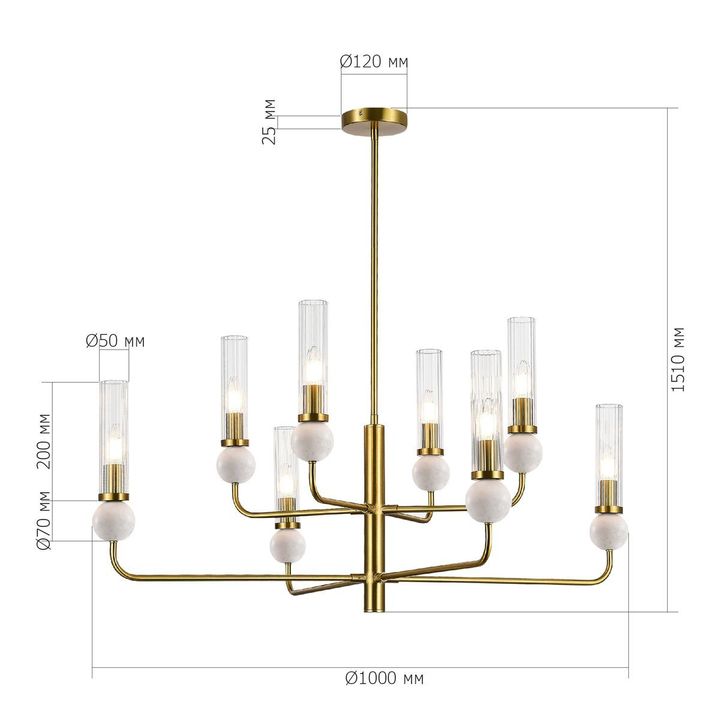 Подвесная люстра ST Luce Medea SL1244.303.08
