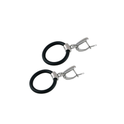 "Хиона 1" серьги в серебряном покрытии из коллекции "Эврика" от Jenavi  с английским замком