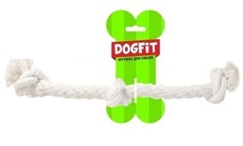 Грейфер DOGFIT из х/б каната прямой 3 узла 31 см D 14 мм