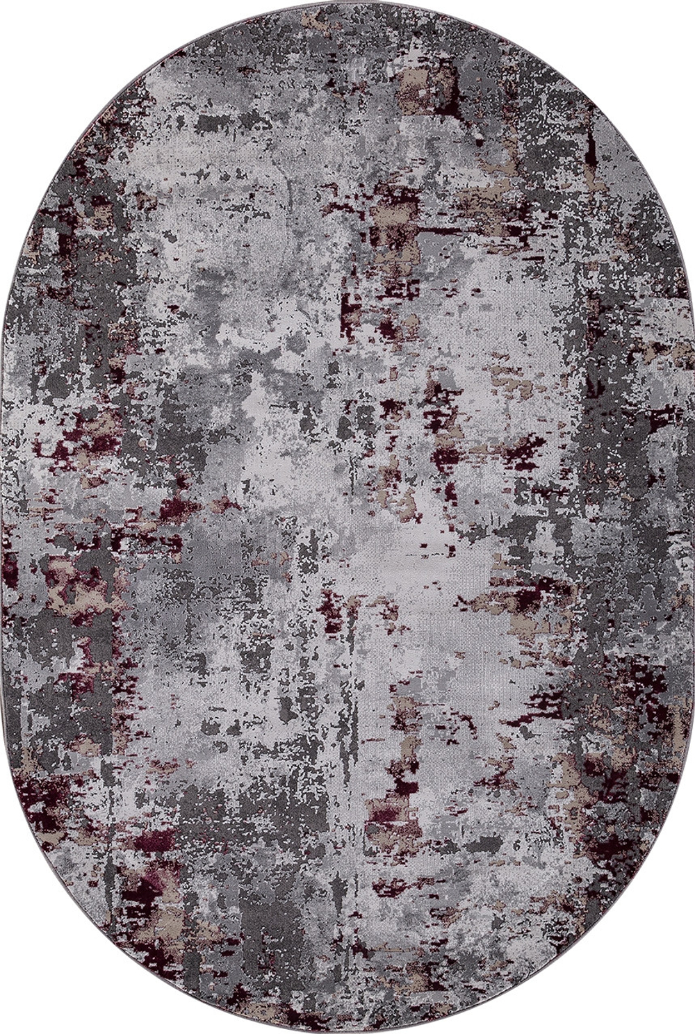Ковер 23319 - 950 GREY / PURPLE - Овал - коллекция GRAND размер 80*150 см