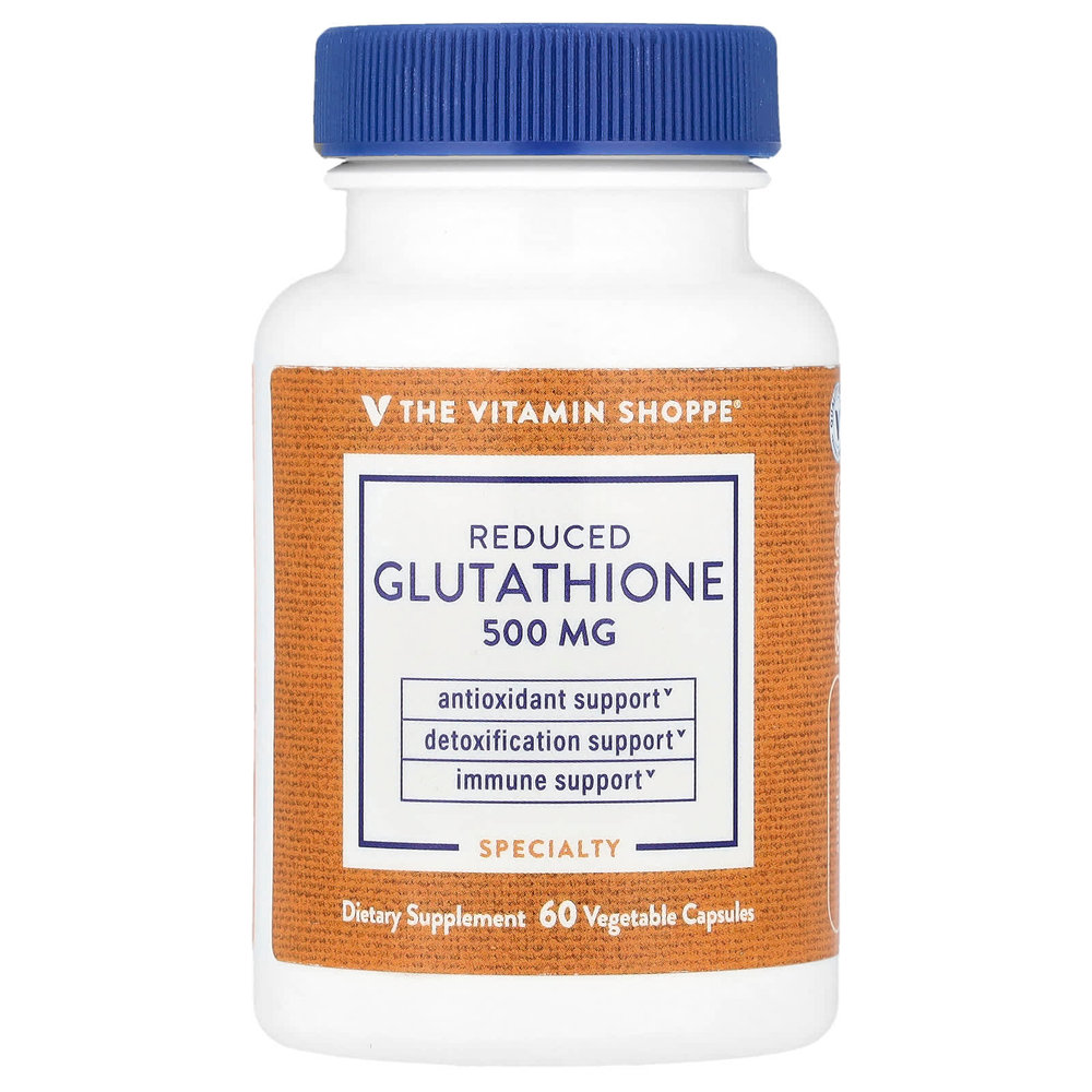 The Vitamin Shoppe, Восстановленный глутатион, 500 мг, 60 растительных капсул