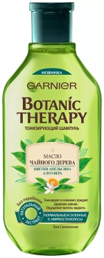 GARNIER шампунь Botanic Therapy Масло чайного дерева, цветки апельсина, алоэ вера, 400 мл