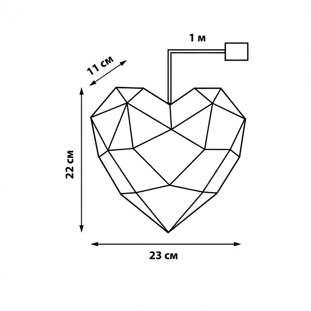 ULD-R511 3АА RED HEART Светильник декоративный Красное сердце. на батарейках 3AA не в-к. 100 светодиодов. Белый свет. Цвет корпуса красный. TM Uniel
