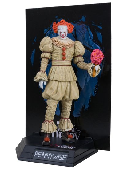 Фигурка McFarlane Movie Maniacs Пеннивайз Pennywise Добро пожаловать в Дерри (Флэшбэк) 15см 41375 / фигурка по мотивам фильма "Оно", Пеннивайз