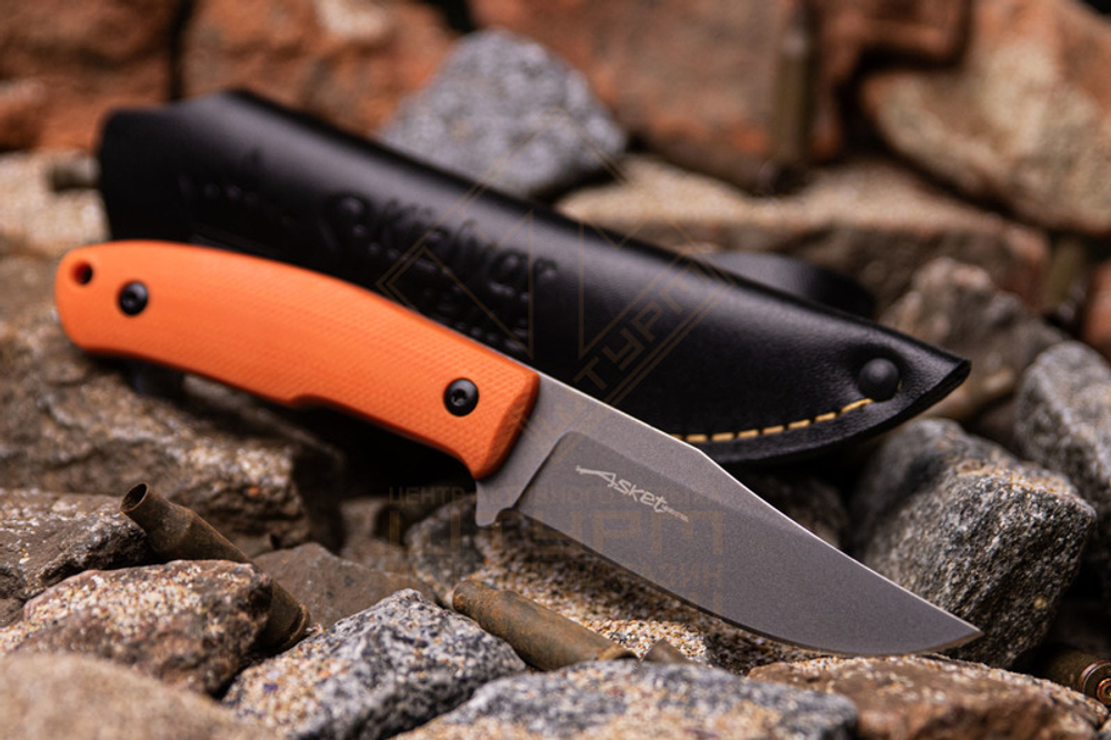 Нож Kizlyar Supreme Asket N690 G10, Orange/Tacwash