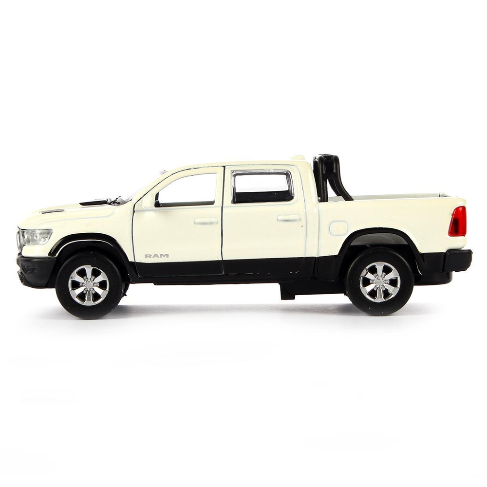 Модель ин. мет. "Dodge Ram 1500 Rebel" 13см, двери, багаж, белый. RAM1500-13-WH (Технопарк)