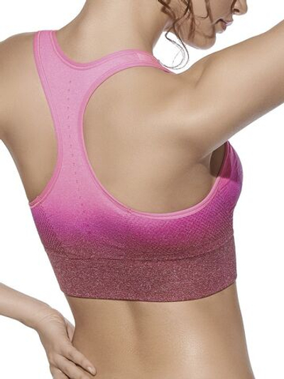 Спортивный бюстгальтер-топ Diana без застежки (Размер: XL) (Цвет: ярко-розовый)