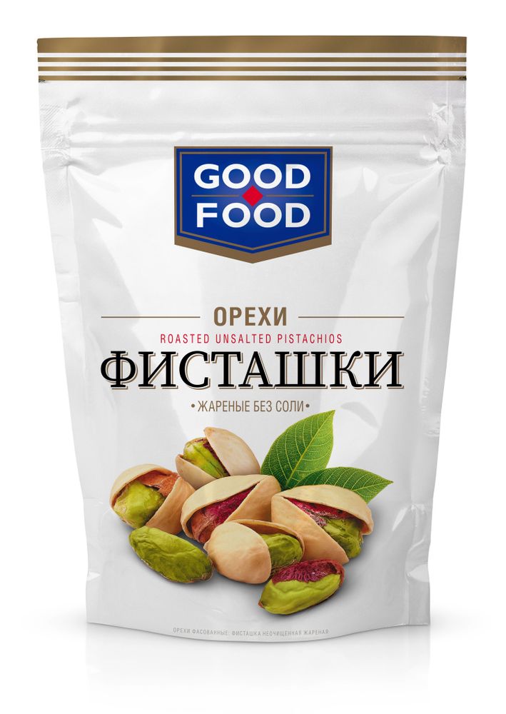 GOOD FOOD Фисташки жареные без соли 130 г
