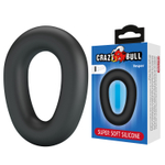 Эрекционное кольцо из силикона растягивающееся черное CRAZY BULL BI-210243