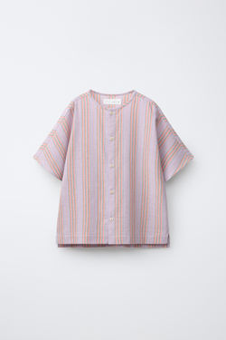 ZARA РУБАШКА В ПОЛОСКУ, РОЗОВЫЙ/ЛИЛОВЫЙ
