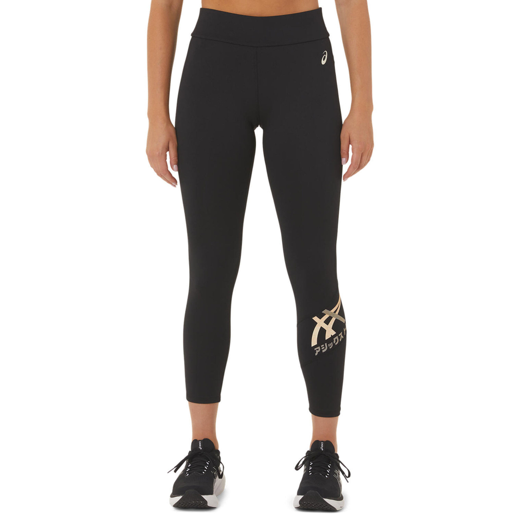 Женские теннисные брюки ASICS Tiger Tight Women - Black, Beige