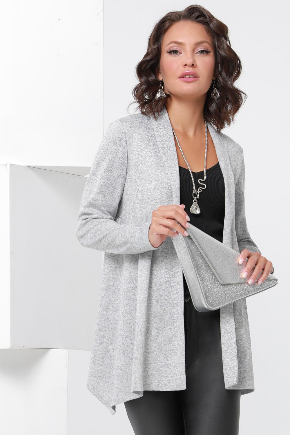 Кардиган светло-серый DStrend (Акция)