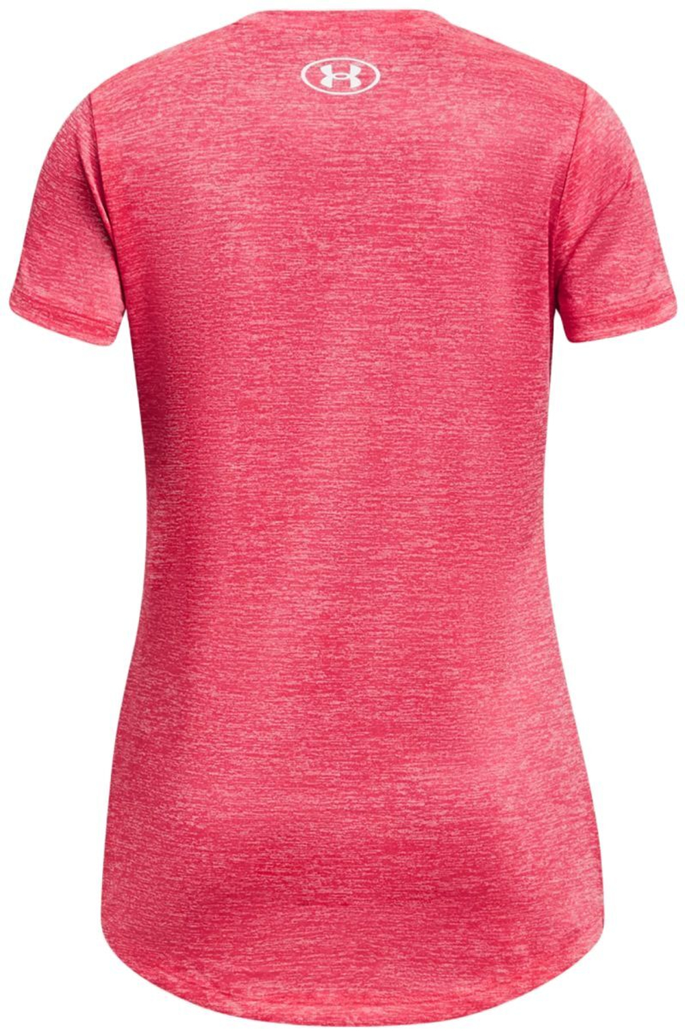 Футболка для девочки теннисная Under Armour Girls' UA Tech Big Logo Twist Short Sleeve - pink shock/white