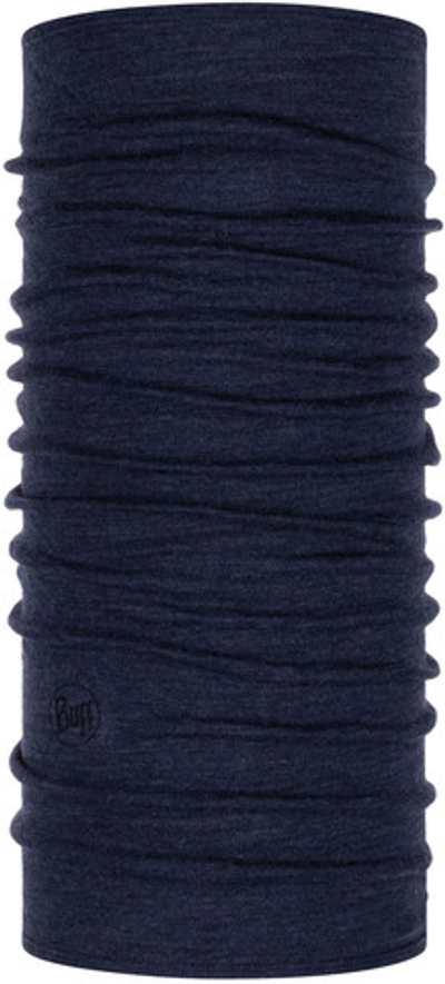 Шерстяной шарф-труба Buff Wool midweight Night Blue Melange
