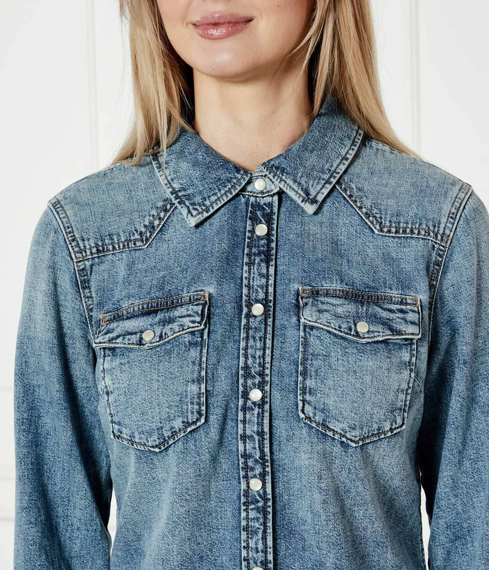 Джинсовая рубашка Tommy Hilfiger - голубой(WW0WW43730)