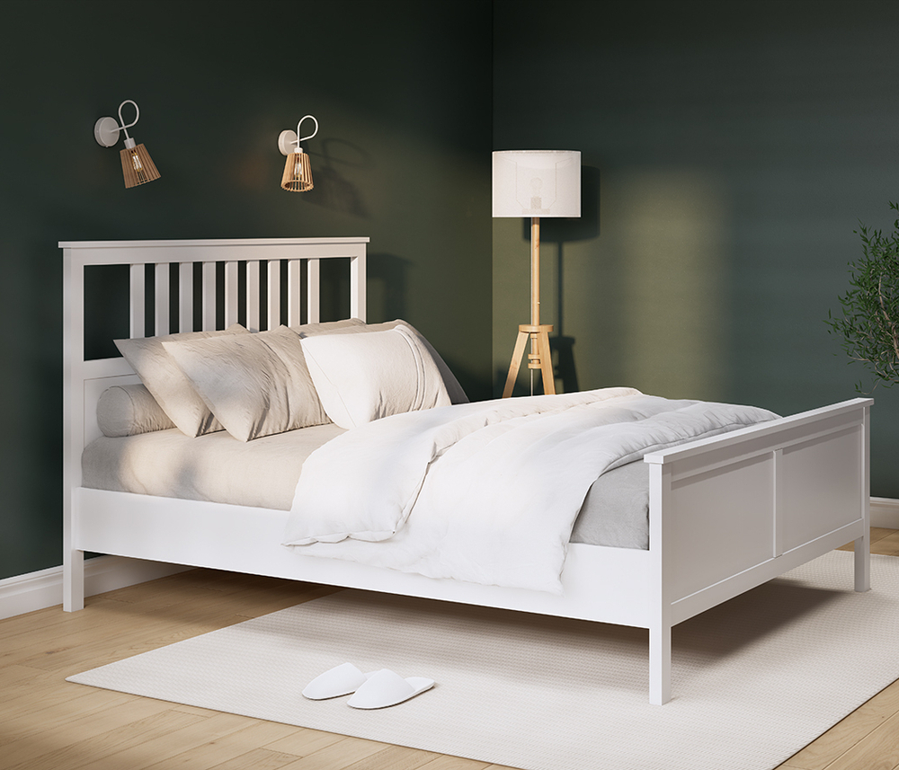 Двуспальная кровать, КЫМОР (HEMNES), 180х200 см, белый