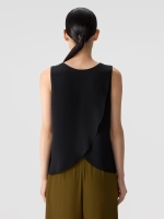 Шелковый топ с вырезом на спине OLA OLA