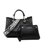 кожаная сумка через плечо + поясная сумка Emporio Armani - черный(Y3D166 Y472A)