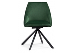 Стул на металлокаркасе Woodville Окленд крутящийся темно-зеленый, черный, ножки черные