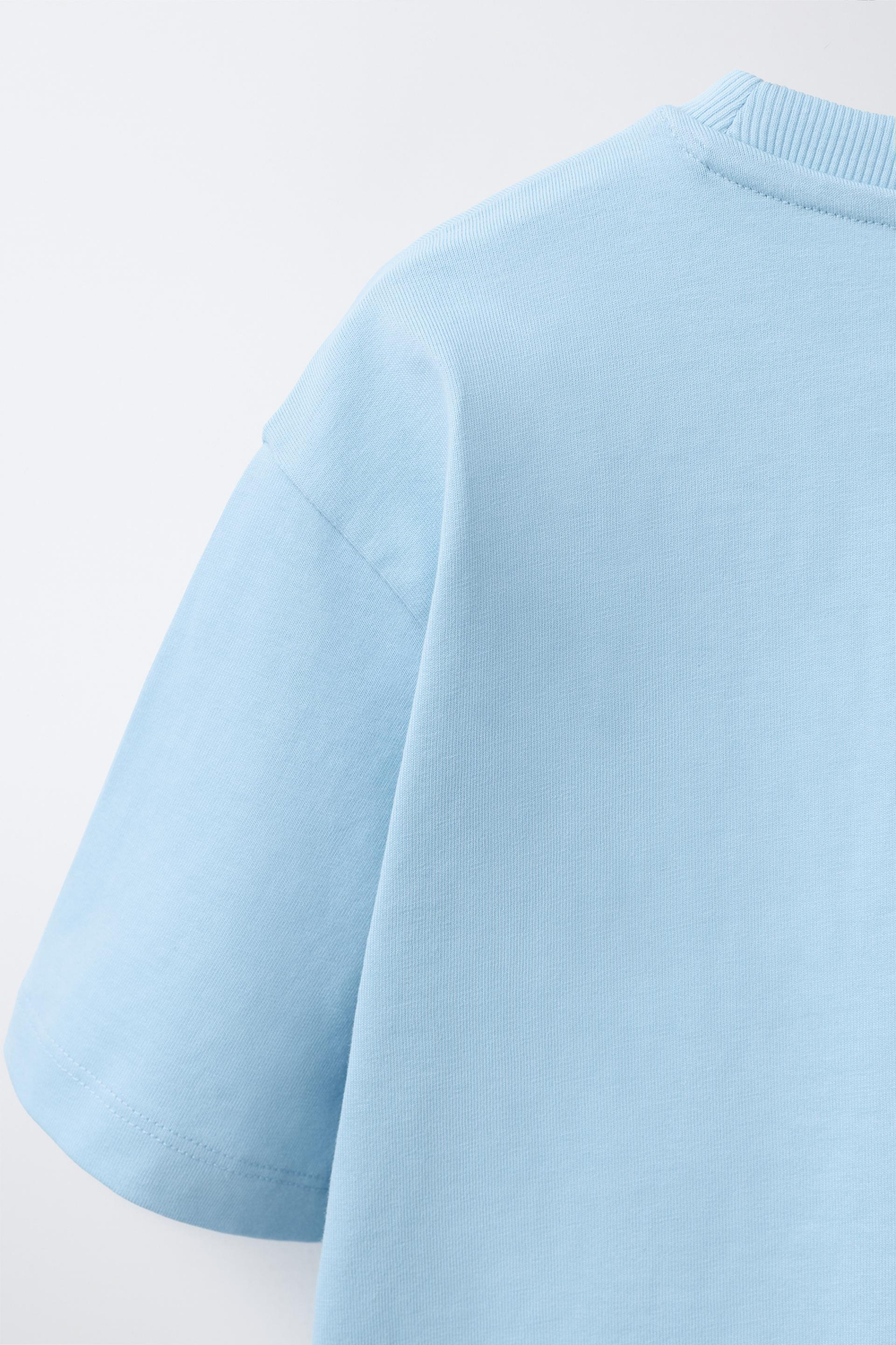 ZARA ФУТБОЛКА С НАДПИСЬЮ, СИНИЙ