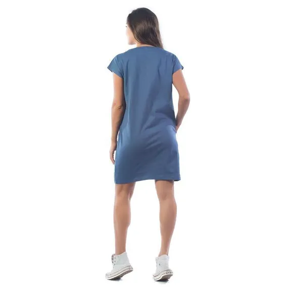 Платье рельефное, размер 44, цвет индиго