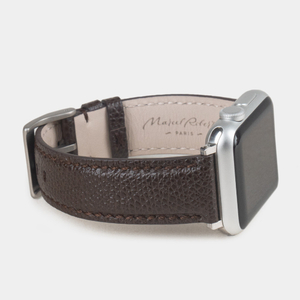 Ремешок для Apple Watch 44/45/46 mm из кожи сафьяно, коричневого цвета