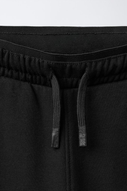 ZARA СПОРТИВНЫЕ БРЮКИ ИЗ ТКАНИ ИНТЕРЛОК, ЧЕРНЫЙ