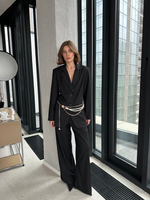 Жакет из вискозы однобортный черный