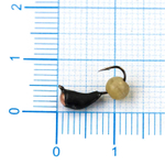 Мормышка Владимирская 346 "Уралочка с зеркальцем с шариком кошачий глаз", 3мм, 0.6гр (15шт/уп)