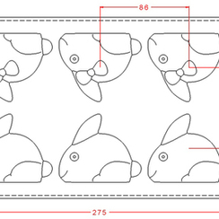 341 | Форма для шоколадных изделий "Кролик" (275*175 мм)
