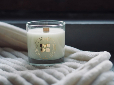 Свеча в стеклянном стакане 320 мл, «Лесная амбра»