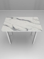 Обеденный стол "Мрамор белый" 100x60 см